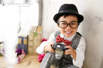 プレシュスタジオ撮影 男の子のお誕生日記念写真
