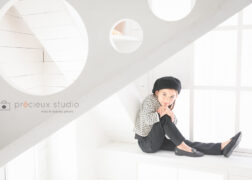 おしゃれな私服でポートレート撮影の女の子 プレシュスタジオ豊洲店