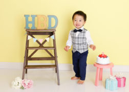 2歳の男の子のお誕生日写真 プレシュスタジオ西宮夙川店撮影