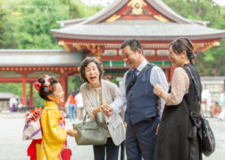 新日本髪で七五三のお参り