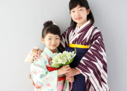 姉妹で七五三と卒業袴の記念写真撮影