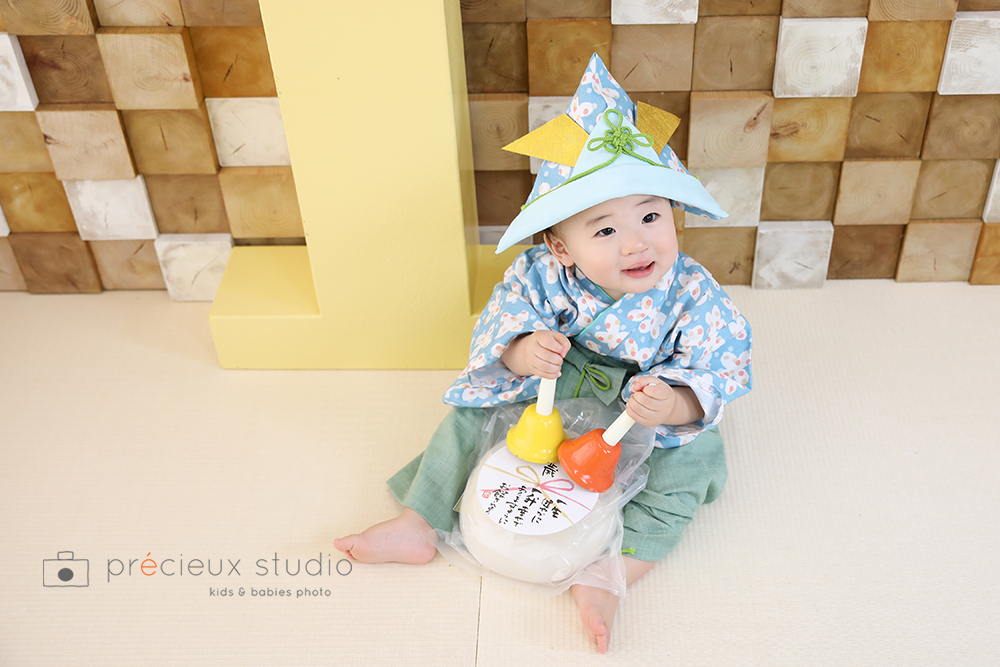 一升餅と1歳のお誕生日記念写真撮影