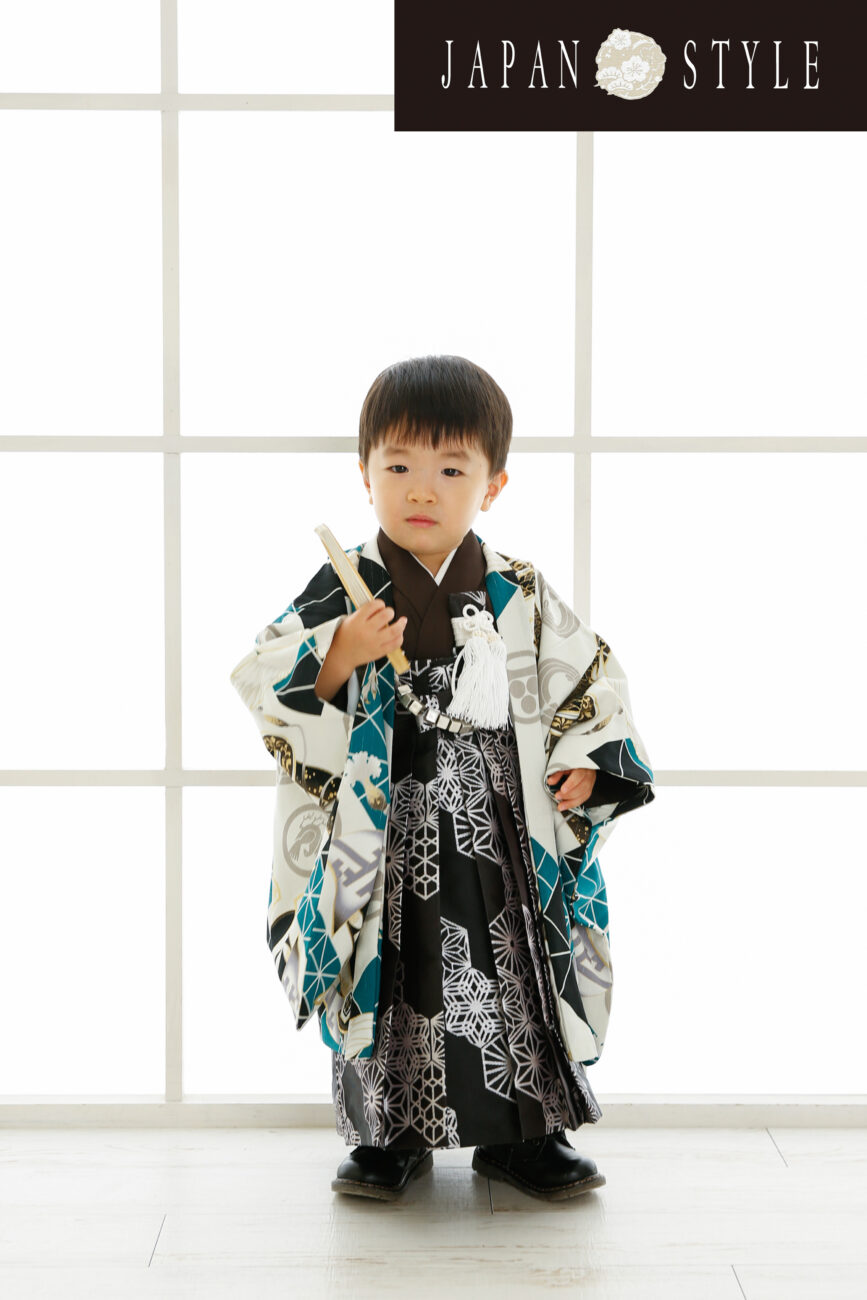プレシュスタジオ西宮夙川店 七五三レンタル着物 3歳男の子 JAPAN STYLE