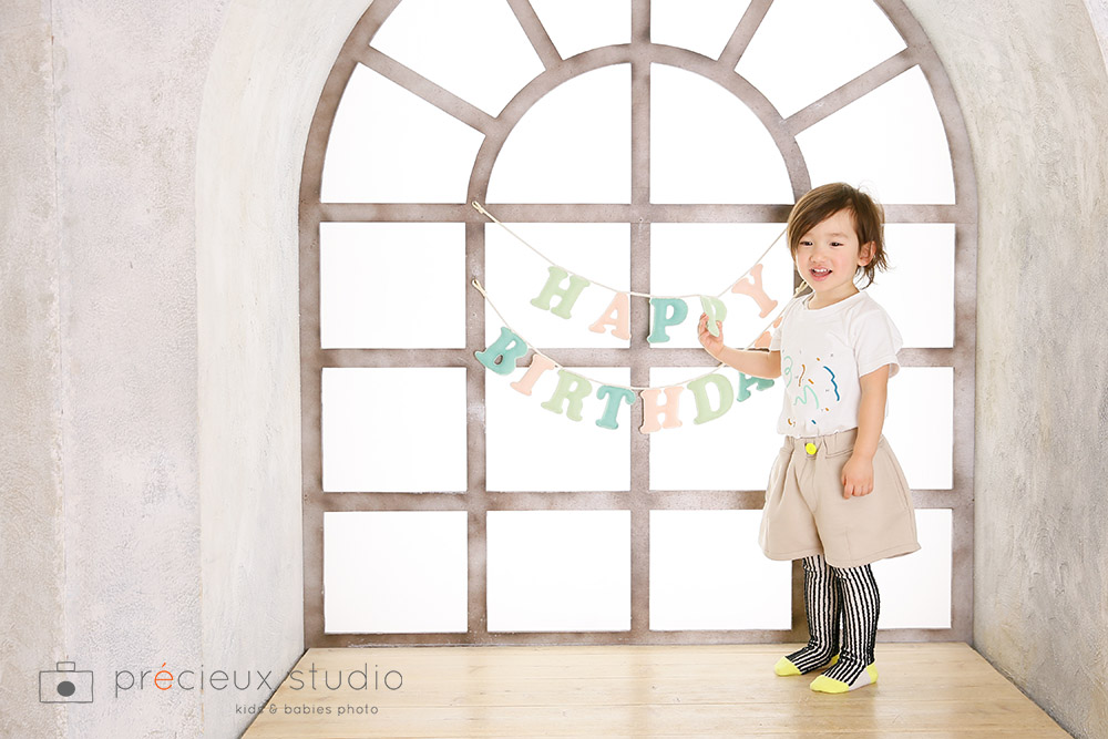 3歳のお誕生日記念写真撮影 バースデーフォト