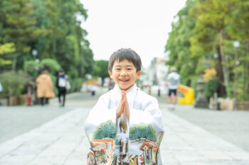 5歳の七五三の神社出張撮影 鎌倉鶴岡八幡宮