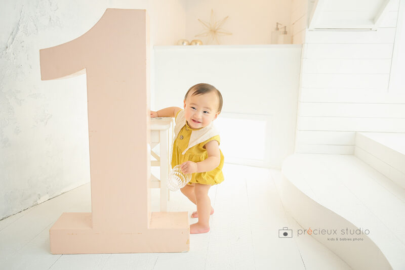 1歳のお誕生日記念写真撮影 プレシュスタジオ豊洲店撮影