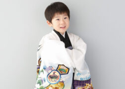 羽織袴で5歳の七五三記念写真撮影