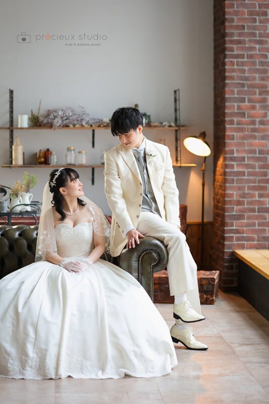 フォトウェディング 結婚記念写真撮影 幸せなお二人 | こども写真館