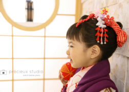 新日本髪で3歳の七五三写真撮影