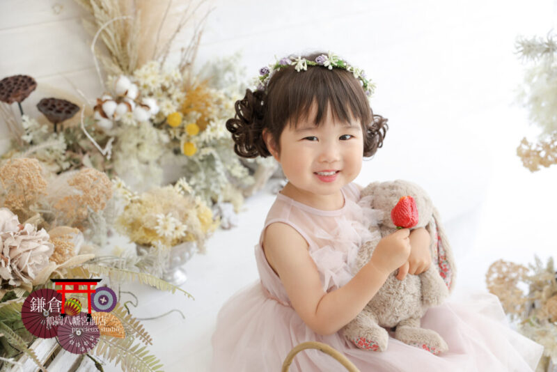 七五三写真撮影 とってもドレスの似合うご姉妹 こども写真館プレシュスタジオ