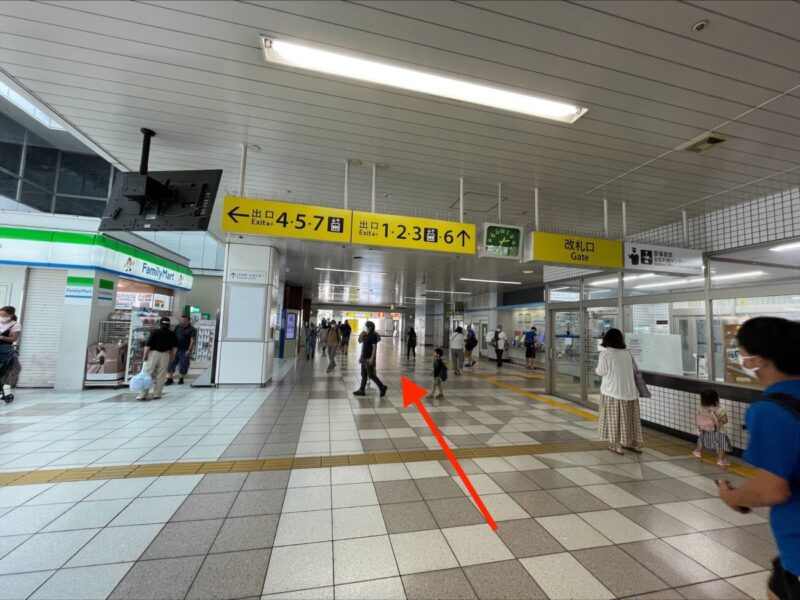 センター南駅からプレシュスタジオ横浜港北店へのアクセス センター南駅改札