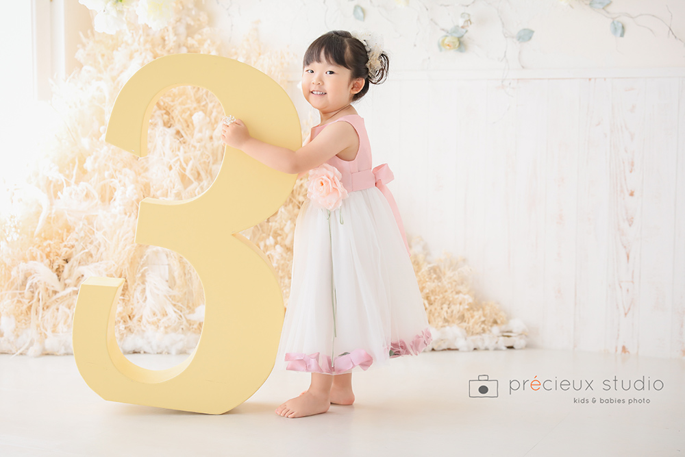 3歳のお誕生日写真撮影と七五三写真を一緒に