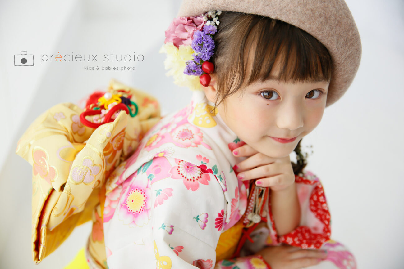 7歳の七五三写真撮影 生花を使って色鮮やかに♪【横浜港北店- et Fleur-】 |店舗ブログ|プレシュスタジオ