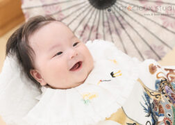 生後5ヶ月の赤ちゃんのお宮参り記念写真