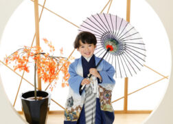 5歳の七五三記念写真 羽織袴の男の子