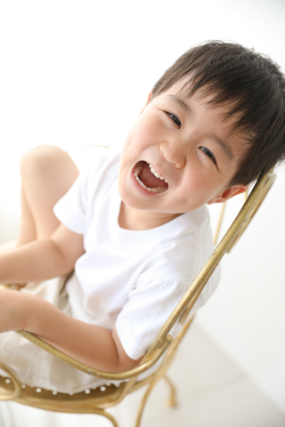 　家族写真の男の子