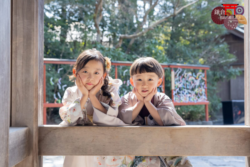 姉弟で七五三参り 鎌倉鶴岡八幡宮で出張撮影