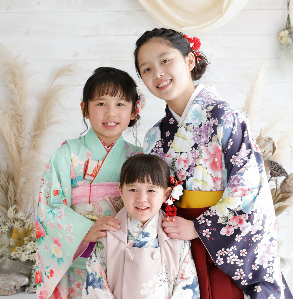 3歳&7歳の七五三&10歳のハーフ成人式写真撮影＊3姉妹みんなでお