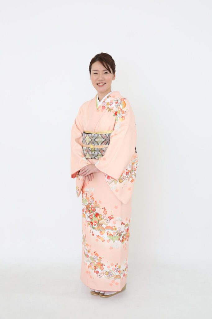 訪問着ピンク